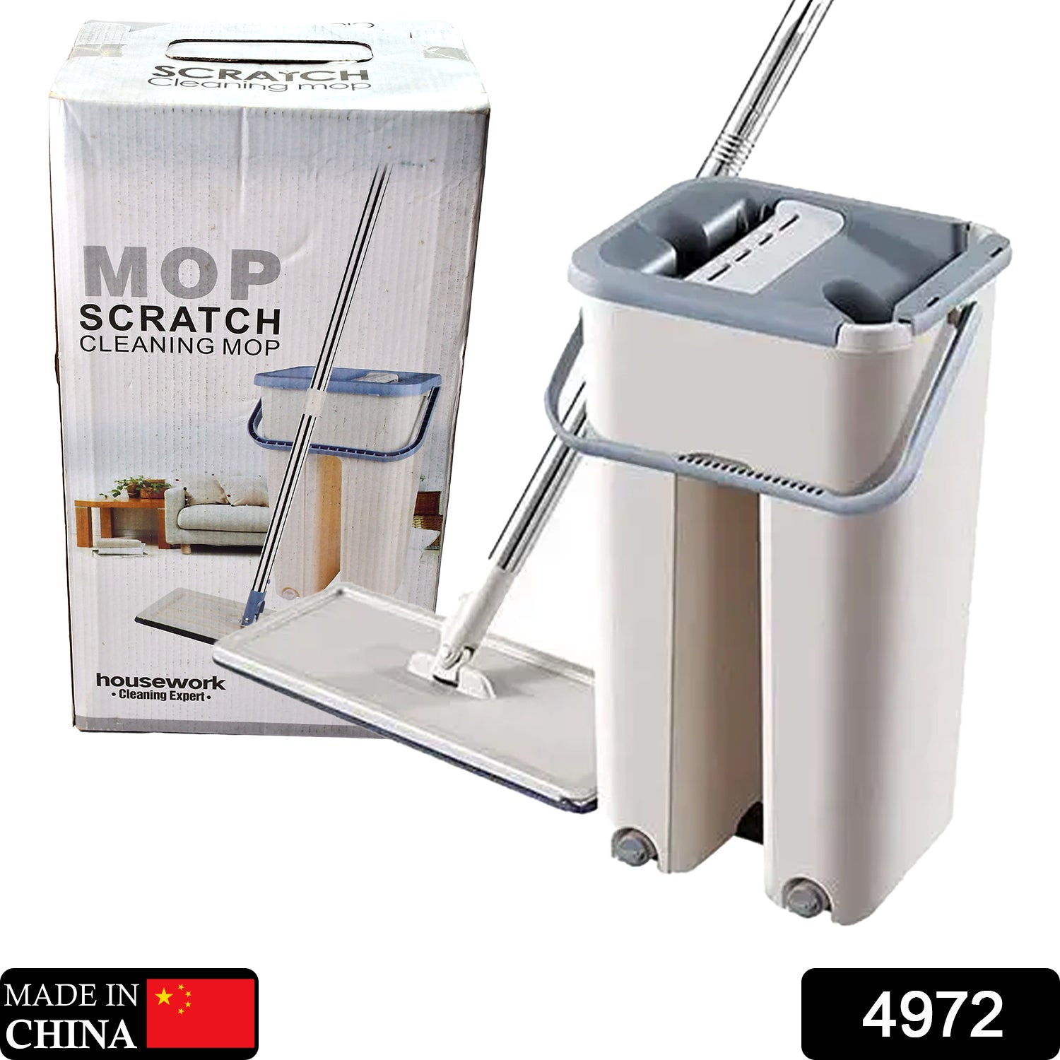 4972 Scratch Cleaning MOP with 2 in 1 SELF Clean WASH Dry Hands Free Flat Mop DeoDap 4972 Scratch Cleaning MOP with 2 in 1 SELF Clean WASH Dry Hands Free Flat Mop DeoDap